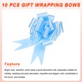 thumbnail image 4 of 10pcs 5 Inch Large Pull Bow Big Gift Wrapping Bows Ribbon Light Blue for Wedding Car Christmas, 4 of 6