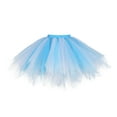 thumbnail image 1 of Aocisk Women Christmas Dance Party Tutu Skirt with a Patchwork Color Design Holiday Party Ballet Style Layered Netting for Festive Wear Sky Blue XL, 1 of 3