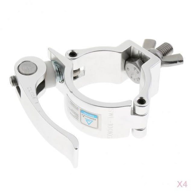 4 Piezas de Carga de 100 Kg Abrazadera de Gancho de lámpara de Escenario Compatible con Tubería de Diámetro Exterior de 48 Mm-51 Mm