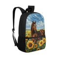 thumbnail image 2 of HUIACONG Sunflower Brown Horse School Backpack for Middle School Girls Large Capacity Breathable Adjustable Straps for Kids 6‑18 Back to School Daily Use, 2 of 6