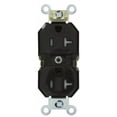 thumbnail image 2 of Leviton 230-Tbr20-000 20 Amp Brown Commercial Grade Duplex Receptacle, 2 of 2