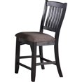 thumbnail image 2 of Modern Counter Height Set of 4 Dining Chairs Fabric Upholstered Seat High Chairs Kitchen Dining Room Furniture Dark Coffee, 2 of 6