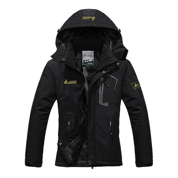 Womens Coats Outerwear Winter Women's Outdoor Sprint Coat with Plush and Thickened Windproof Cycling Warm Cotton Coat Hooded Coat