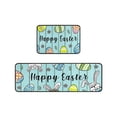 thumbnail image 1 of Easter Floor Mat Set of 2, Holiday Entryway Door Mat with Cartoon Rabbits, Non-Slip Low-Profile Indoor Mat for Kitchen, Bathroom, Porch, and Home Decor, 1 of 6