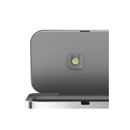 simplehuman 58 Liter Rectangular Sensor Can with Voice and Motion Control, Brushed Stainless Steel - Brushed Stainless Steel