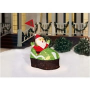 Holiday Time Fabric Santa in Bumper Car, 42" Tall