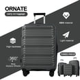thumbnail image 5 of Travelhouse 3 Piece Hardshell Luggage Set Hardside Lightweight Suitcase with Lock Spinner Wheels and 2 Packing Cubes.(Gray), 5 of 7