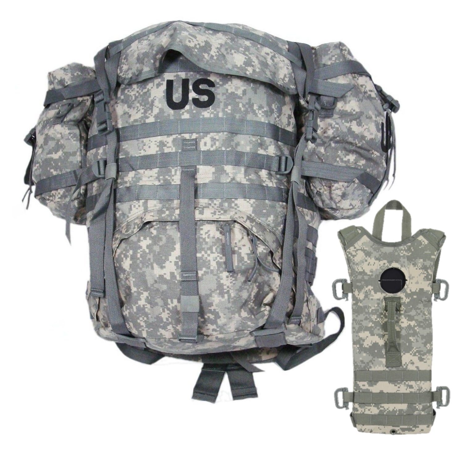 US Military Surplus MOLLE Backpack (Rucksack with Hydration Pack Set