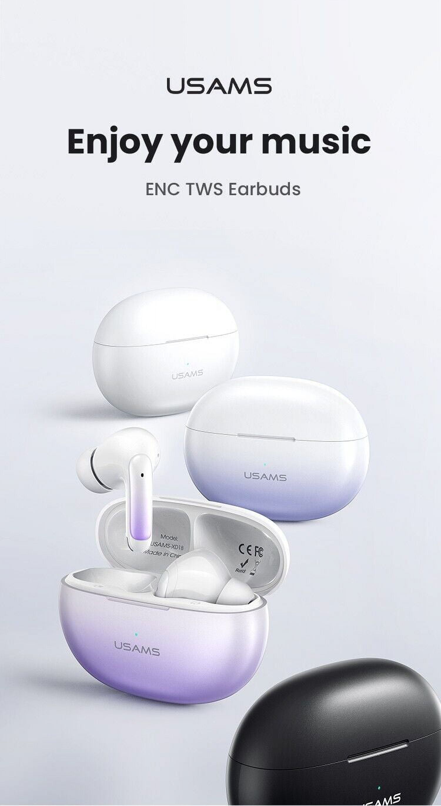 Wireless Earbuds Headphones for Motorola Moto G (2024) Bluetooth 5.3 in-Ear Earphones Headset with Mic and Touch Control TWS Earbuds with Charging Case - White