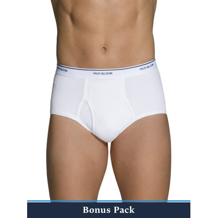 Loom Mens Briefs - Fruit of the Loom Men's Dual Defense Classic White Briefs, 7+1 Bonus Pack