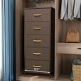 thumbnail image 2 of Crestlive Products 5-Drawer Dresser Vertical Storage Tower Chest,Brown, 2 of 8