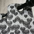 thumbnail image 4 of Ambesonne Romantic Grommet Curtain, Gothic Hearts Tattoo, 50" x 54", Pale Grey Black, 4 of 6