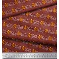 thumbnail image 3 of Soimoi Velvet Fabric Brush Stroke & Spiral Abstract Print Sewing Fabric Yard 58 Inch Wide, 3 of 3