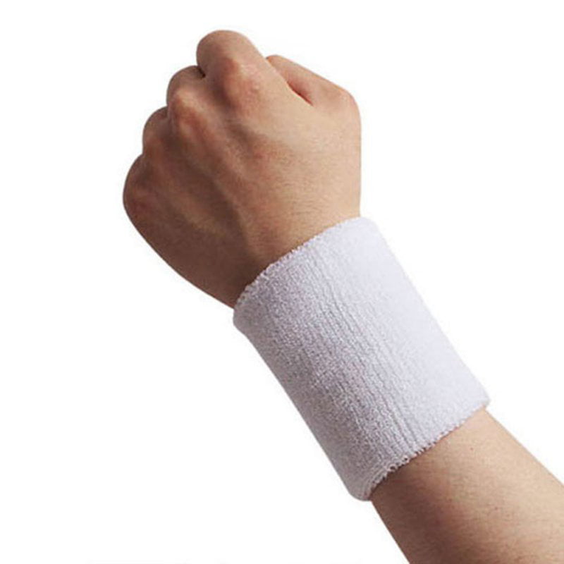 Sport Sweatband Cotton Wrist Band Tennis Hand Bands Gym Sweat Wristband New 