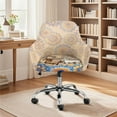 thumbnail image 3 of FOR U DESIGNS Boho Mnadala Horse Pattern Dining Chair Cover Elastic Swivel Armchair Accent Protector Mid-Back Office Desk Chairs Slipcovers for Vanity Living Room Bedroom, 3 of 8