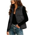 thumbnail image 3 of TARIENDY Womens Short Puffer Vest Lightweight Zip Up Stand Collar Vests Winter Jacket with Side Pockets Sleeveless Warm Quilted Outerwear Gray L, 3 of 9