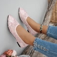 thumbnail image 6 of ShiShine Women's Ballet Flats Pointed Toe Slip on Lace Ballerina Flat Comfortable Wedding Casual Dressy Floral Flats Shoes, 6 of 8