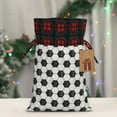 thumbnail image 5 of Rocae Soccer Print Christmas Drawstring Linen Gift Bag with Drawstrings Treat Bag Goody Present Bags for Christmas Party Favor, 5 of 8