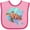 Pink and Red, variant on Inktastic Fort Lauderdale, Florida Swimming Sea Turtle with Bubbles Boys or Girls Baby Bib