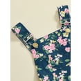 thumbnail image 5 of Bagilaanoe Toddler Baby Girl Summer Jumpsuit Shorts Sleeveless Floral Print Romper Overalls 12M 18M 24M 3T 4T 5T Kids Short Pants Summer Clothes, 5 of 7