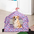 thumbnail image 4 of CRAFTHROU Tente pour Animaux 1Pcs Maille Violette pour Chiot Chat avec Ventilation Forme Carrée, 4 of 5