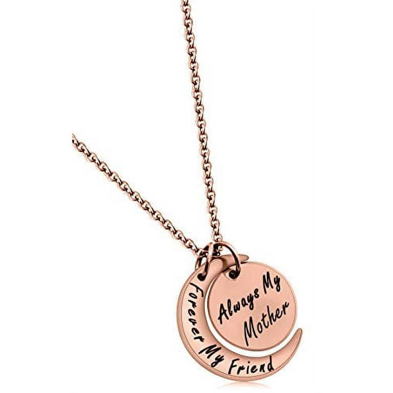 Mother daughter moon necklace deals