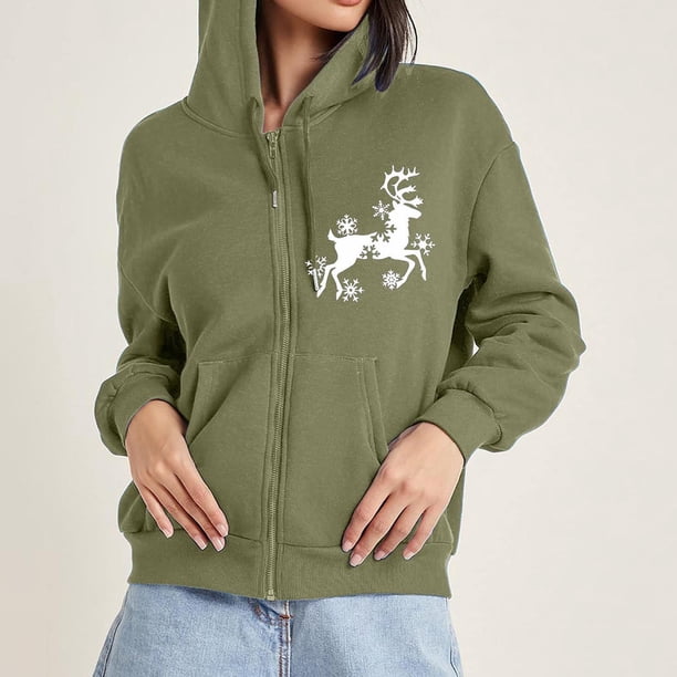 Pntutb Mujeres Casual Impreso Pullover Manga Larga Con Capucha Bolsillo Blusa Tops Sudaderas Liquidación Pntutb Pntutb-1313