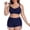 *Navy, variant on ClodeEU Women's Plus Size Two-Piece Swimsuit with Shorts, Front Tie V Neck Drawstring Side Tankini Bathing Suit Navy,Womens Plus XXL