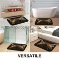 thumbnail image 4 of 1pc Two Bees on Honeycomb Absorbent Non-Slip Bathroom Thickened Flannel Rug Decor,Soft,Quick Drying,Suitable For Indoor/outdoor Use,Bathrooms,Bedrooms,Kitchens,Terrace,Laundry Rooms,16"x24", 4 of 9