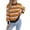 Black #11, variant on Women Crew Neck Color Block Stripe Drop Shoulder Balloon Long Sleeve Loose Knit Sweater Fall Casual Pullover S