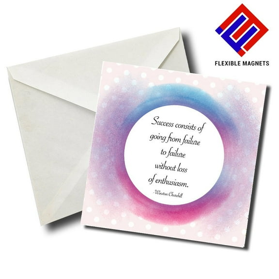 Winston Churchill Inspirational Quote Magnet for refrigerator. Great Gift! By Flexible Magnets