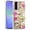Pink, variant on For Samsung Galaxy A37 Phone Case, 3D Diamond Floral Roses Flower Bling Stone Hybrid, Sparkly Rhinestone Gemstone Back Shockproof Cover for Samsung A37 - Purple