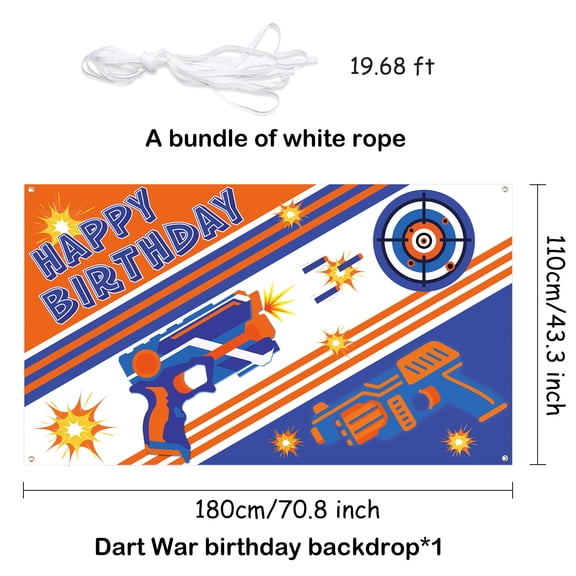 GROBRO7 Happy Birthday Banner for Party Decoration Photo Props,1Count