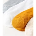 thumbnail image 7 of Women's 4-Pair Pack Lightweight Mesh Ankle Socks with Striped Cuffs Breathable Knit Texture - 4 pcs-G, 7 of 7