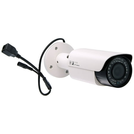 GW Security 5.0 Megapixel 2592 x 1920p Pixel HD Outdoor Network PoE Power Over Ethernet 1080P Security IP Camera with 2.8-12mm Varifocal Zoom (Best Power Over Ethernet Camera System)