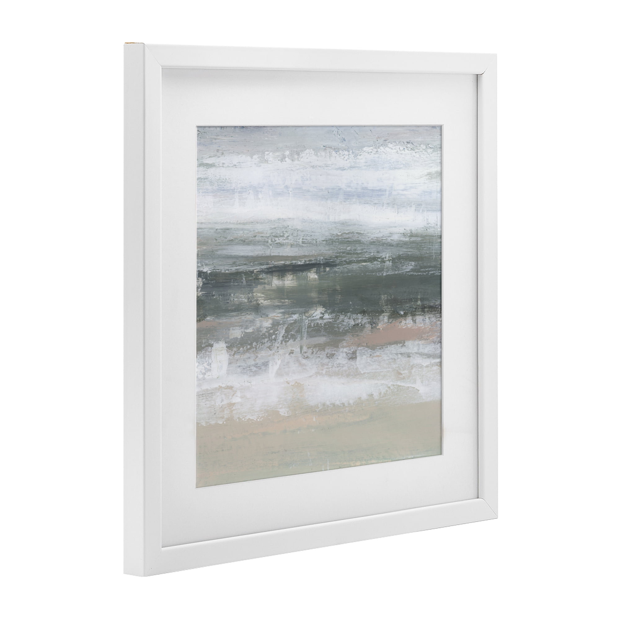 Stupell Industries Subdued Pastel Tides White Framed Print Under Glass, design by Ethan Harper