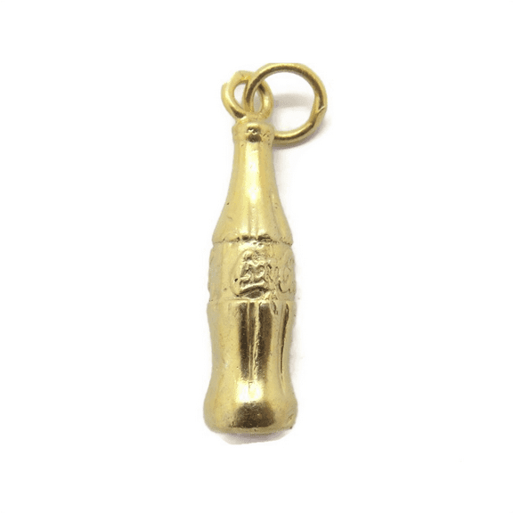 Coca Cola Pendant Charm. 14k Yellow Gold!!