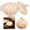 thumbnail image 3 of 5.12 Inch Glass Pumpkin Jar Candle, Pumpkin Shaped Candle Fall Candles, Autumn Decorative Pumpkins for Fall, Halloween Candle for Home Thanksgiving Pumpkin Decor & Fall Candles and Lanterns, 3 of 5