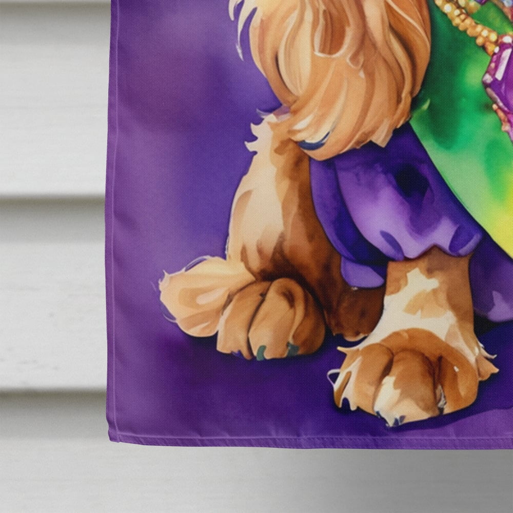 English Cocker Spaniel King of Mardi Gras House Flag 28 in x 40 in