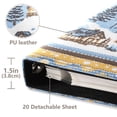 thumbnail image 3 of FORMRS 3 Ring Photo Album 4"x6" Self Adhesive Large Capacity PU Leather Cover, Winter Village, 3 of 8