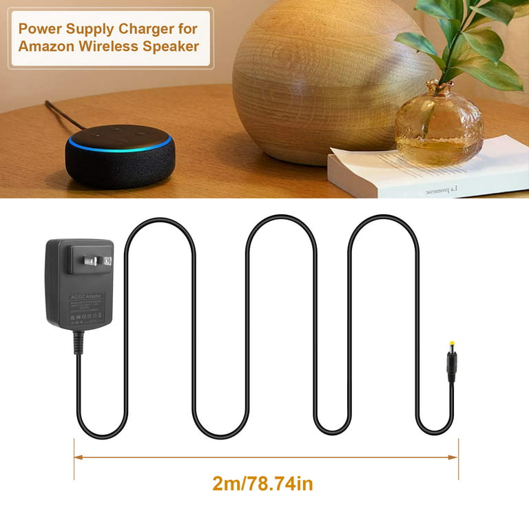 LotFancy Power Adapter for Echo Dot 3rd and 4th Gen, Dot with Clock, Echo  Show 5, Fire TV Cube, Alexa Spot, 12V 