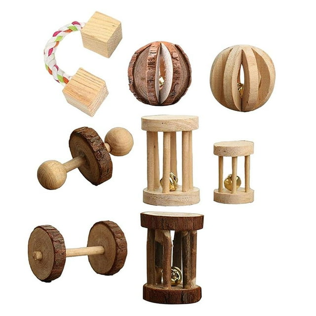 Juguetes , Juguetes de Conejillo de , Juguetes para Masticar de Hámster Chinchilla, Accesorios para Ejercicio de , 5 Estilo 5 Sunnimix juguetes de conejito
