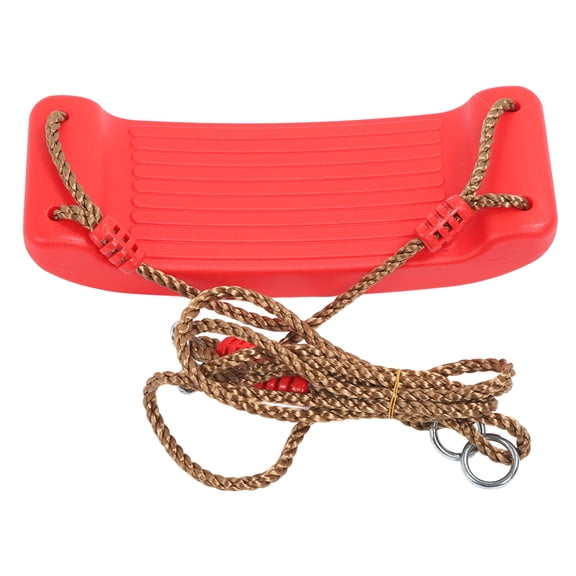 Outdoor Children Swing Plastic Swing Seat Outdoor Indoor Red Swing Seat with Rope