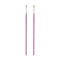 Creative Inspirations Dura-Handle Artist Paint Brush Long Solid Resin Handle Resists Chips & Cracks - Size Round #4 - 2 Pack