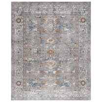 SAFAVIEH Heirloom Emely Oriental Polyester Area Rug, Blue/Grey, 8' x 10'