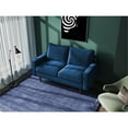 thumbnail image 4 of Pemberly Row 58" Upholstered Velvet Loveseat with Square Arms in Blue, 4 of 15