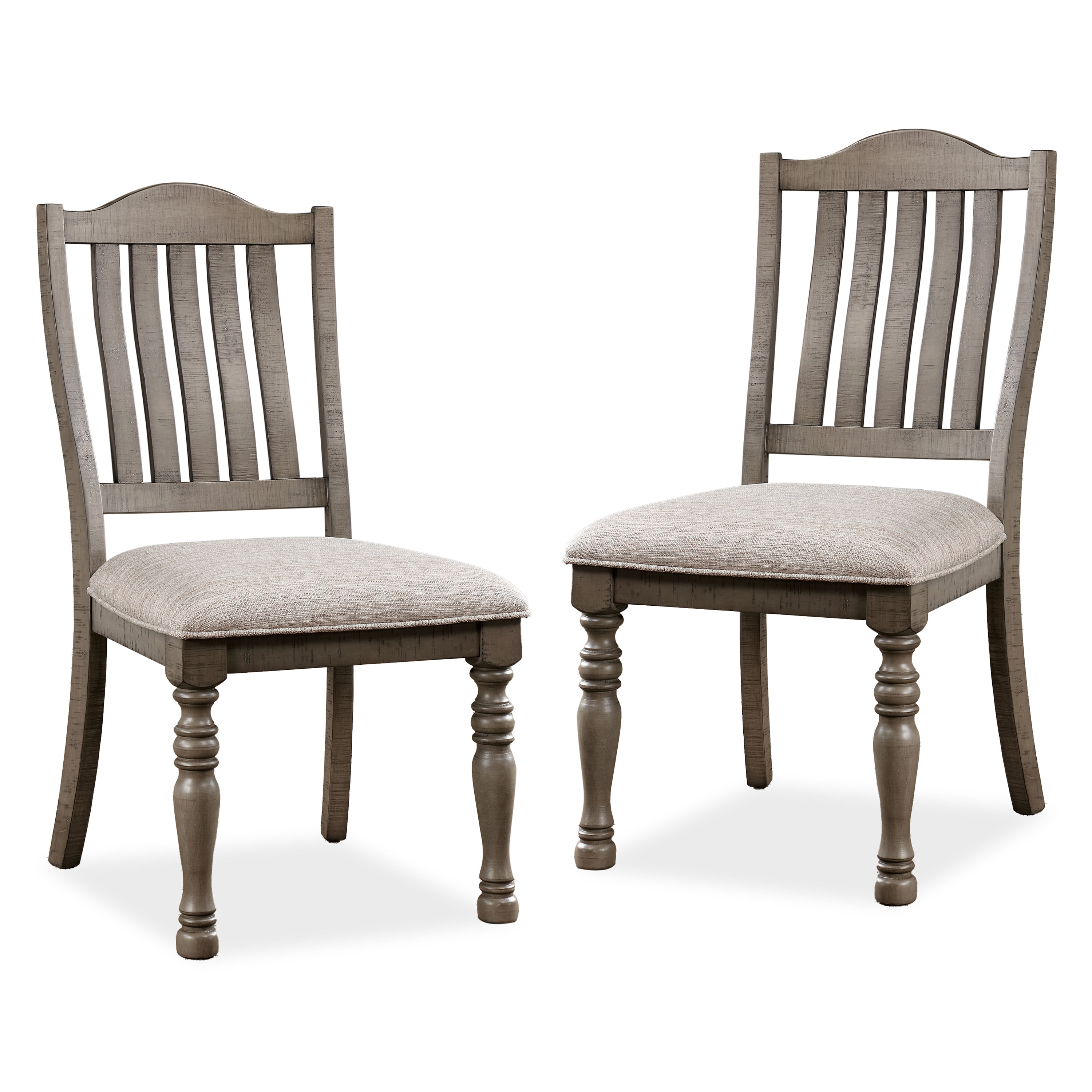 Furniture of America Monte Indoor Transitional Wood Side Chairs, Antique Gray (Set of 2)