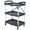 Black and Silver + Iron + Plastic, variant on Motorcycle Center Stand Move Dolly, 500lbs Capacity Scooter Mover with 360 Degree Casters for Garage Storage, Red Metal Dolly Plate 22x16.7 Inches