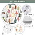 thumbnail image 3 of Merry Christmas Shower Curtain Tree Set, Xmas New Year Holiday Winter Snowflake Pattern Shower Curtains for Bathroom Decor Washable Durable Fabric Polyester Waterproof with 12 Hooks, 72x72 Inch, 3 of 6