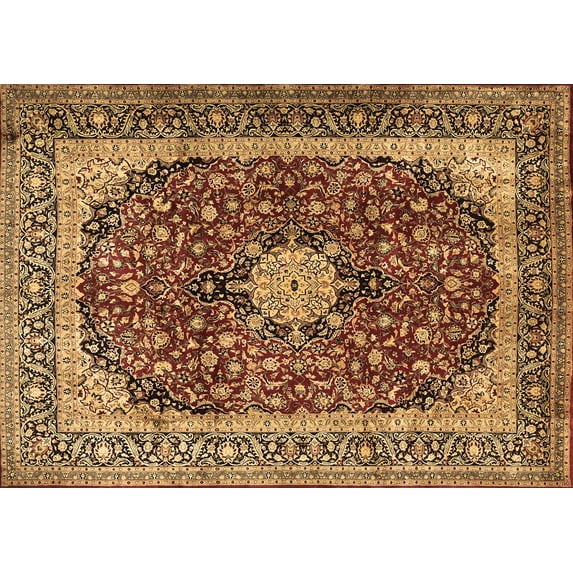 Ahgly Company Indoor Rectangle Persian Brown Traditional Area Rugs, 8' x 10'